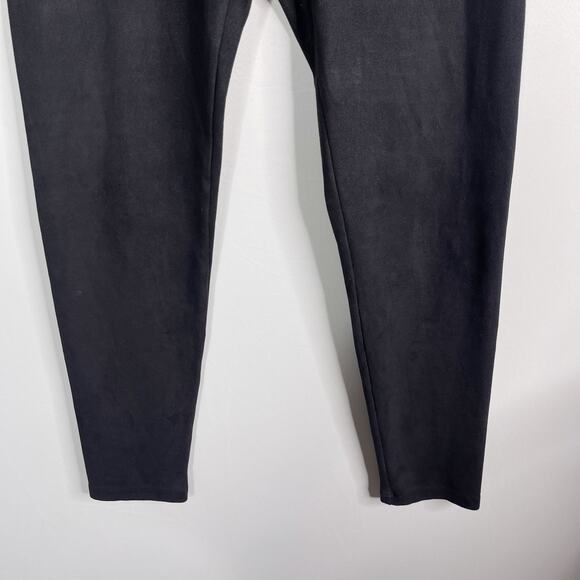 David Lerner Womens Large Black Skinny Leggings Polyester Stretch Pull On Waist - Picture 4 of 5